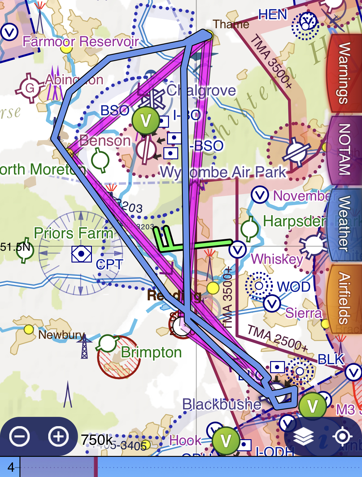 Second nav exercise Skydemon track